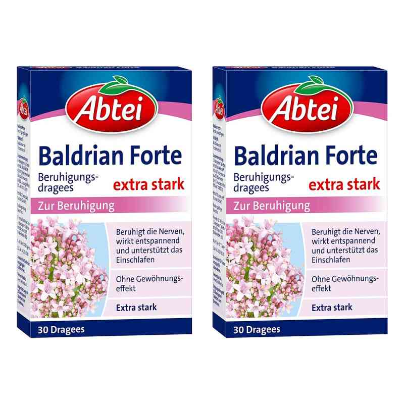 Abtei Baldrian forte Beruhigungsdragees 2x30 stk von Perrigo Deutschland GmbH PZN 08105121