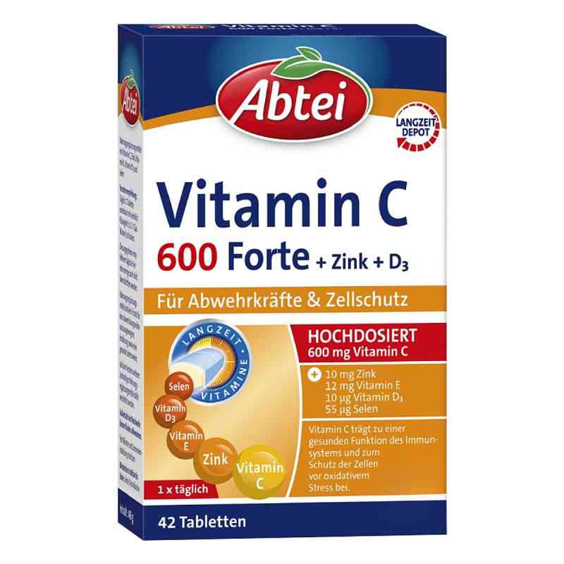 Abtei Vitamin C 600 Forte Plus 42 stk von Perrigo Deutschland GmbH PZN 17908376