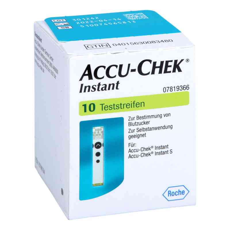Accu Chek Instant Teststreifen 1X10 stk von Roche Diagnostics Deutschland GmbH PZN 16796194
