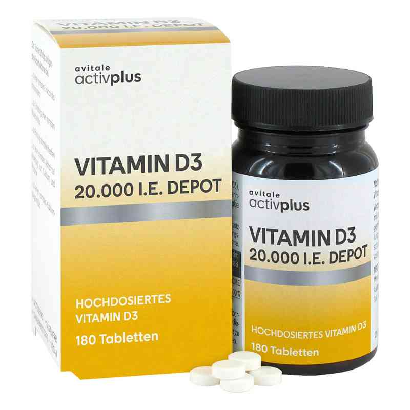 Activplus Vitamin D3 20.000 I.E. Depot Tabletten 180 stk von Avitale GmbH PZN 20119565