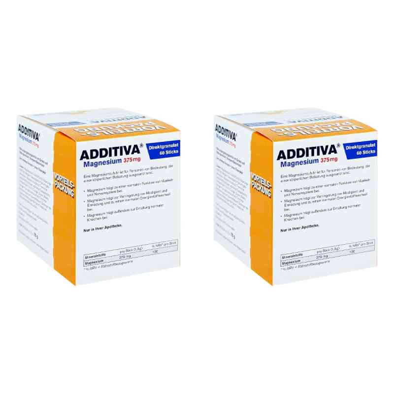Additiva Magnesium 375 Mg Sticks 2x60 stk von Dr.B.Scheffler Nachf. GmbH & Co. KG PZN 08107224