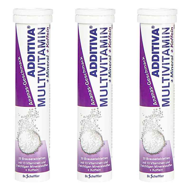 Additiva Multivit.+Mineral+Koffein Ananas Brausetabletten 3x20 stk von Dr.B.Scheffler Nachf. GmbH & Co. KG PZN 08107231