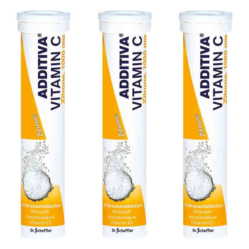 Additiva Vitamin C1 1000 mg Brausetabletten 3x20 stk von Dr.B.Scheffler Nachf. GmbH & Co. KG PZN 08107229