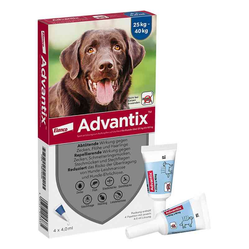 Advantix Spot-On für Hunde 25 - 40 kg 4X4.0 ml von Elanco Deutschland GmbH PZN 13814299
