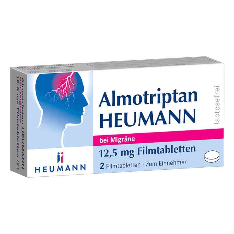 Almotriptan Heumann bei Migräne 12,5mg 2 stk von HEUMANN PHARMA GmbH & Co. Generica KG PZN 10750044