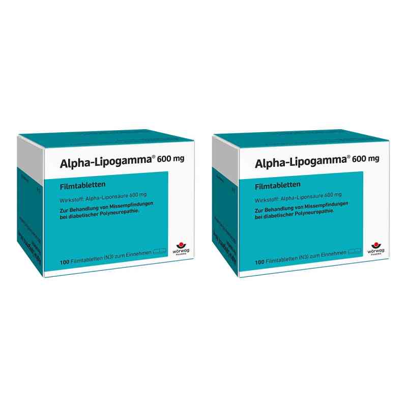 Alpha-lipogamma 600 Mg Filmtabletten 2x100 stk von Wörwag Pharma GmbH & Co. KG PZN 08105407