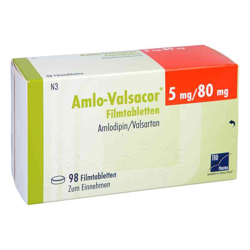 Amlo-valsacor 5 mg/80 mg Filmtabletten 98 stk von TAD Pharma GmbH PZN 15610773