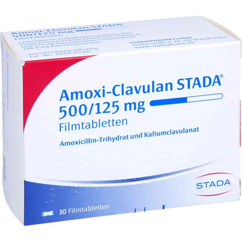 Amoxi-Clavulan STADA 500/125mg 10 stk von STADAPHARM GmbH PZN 00669571