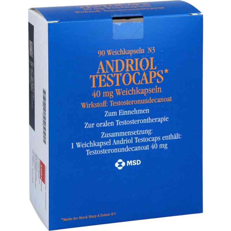 Andriol Testocaps Kapseln 90 stk von EMRA-MED Arzneimittel GmbH PZN 16370118