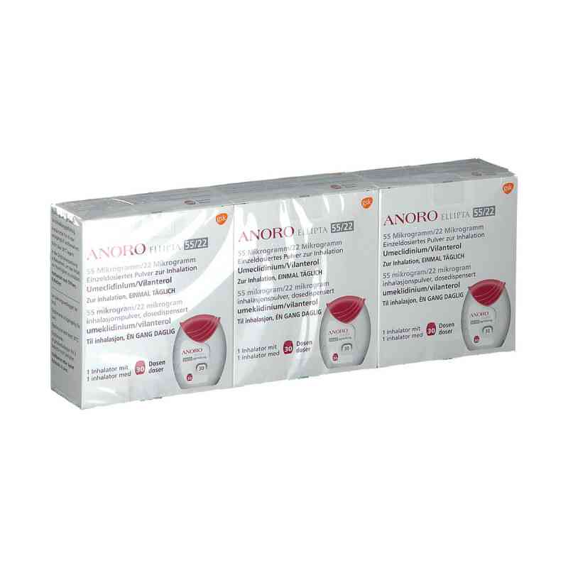 Anoro Ellipta 55 [my]g/ 22 [my]g 30ed einzeldos.In 3 stk von GlaxoSmithKline GmbH & Co. KG PZN 14336229