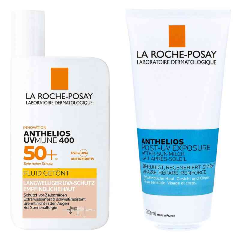 Anthelios Invisible Fluid 400 Getönt + Anthelios After-Sun Milch 1 Pck von L'Oreal Deutschland GmbH PZN 08102924