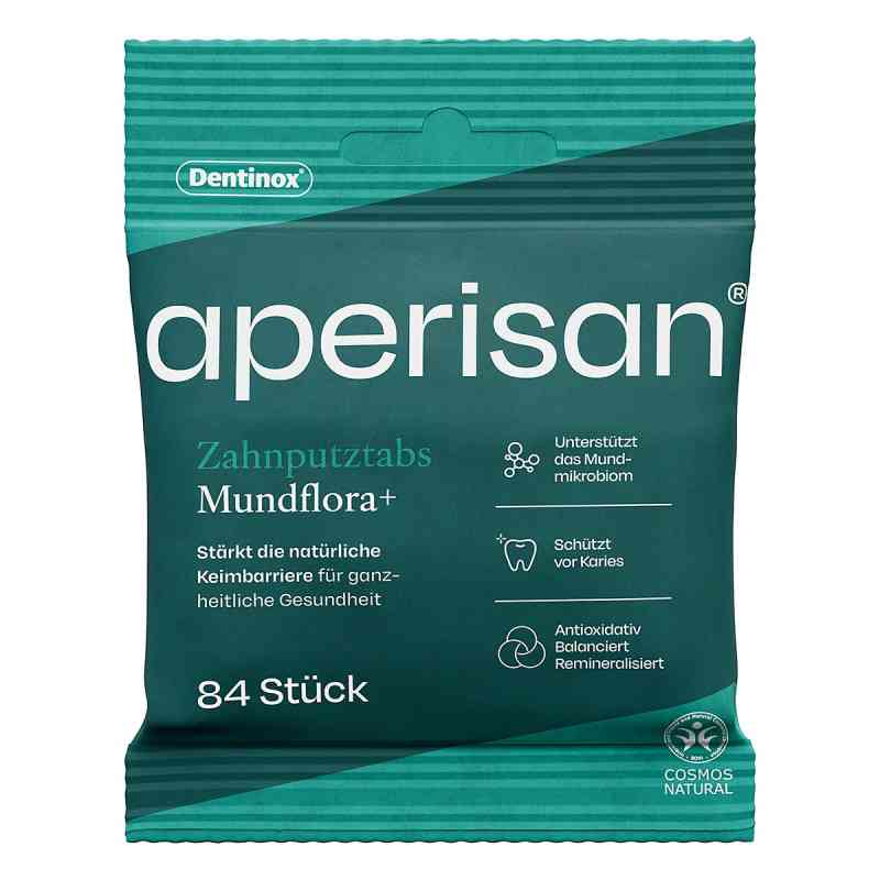 Aperisan® Zahnputztabs Mundflora+ 84 stk von Dentinox Gesellschaft für pharmazeutische Präparat PZN 19964261