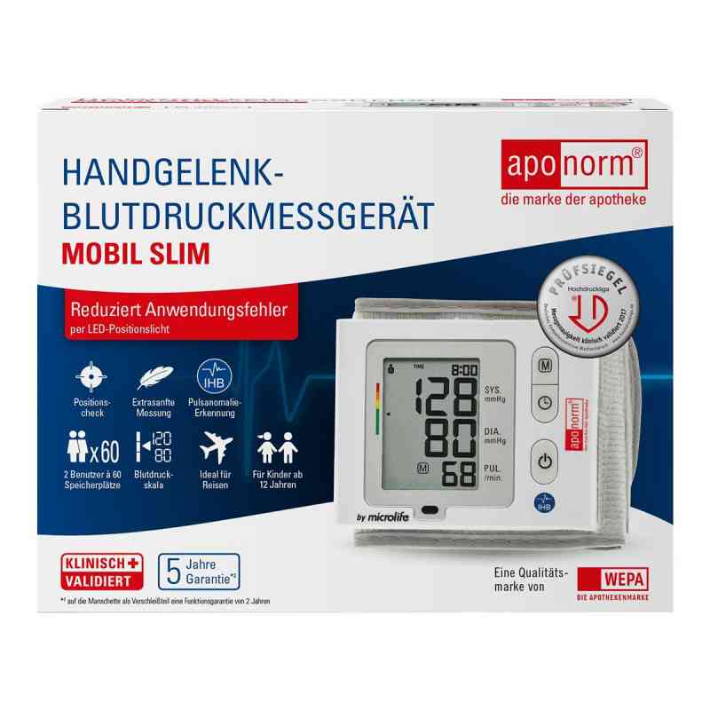 Aponorm Blutdruckmessgerät Mobil Slim Handgelenk 1 stk von WEPA Apothekenbedarf GmbH & Co KG PZN 11548528