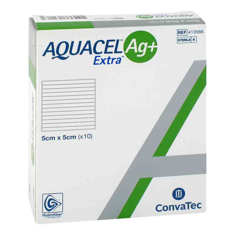 Aquacel Ag+ Extra 5x5 cm Kompressen 10 stk von ConvaTec (Germany) GmbH PZN 10203856