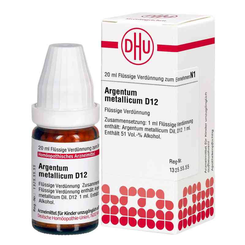 Argentum Metallicum D12 Dilution 20 ml von DHU-Arzneimittel GmbH & Co. KG PZN 02806322