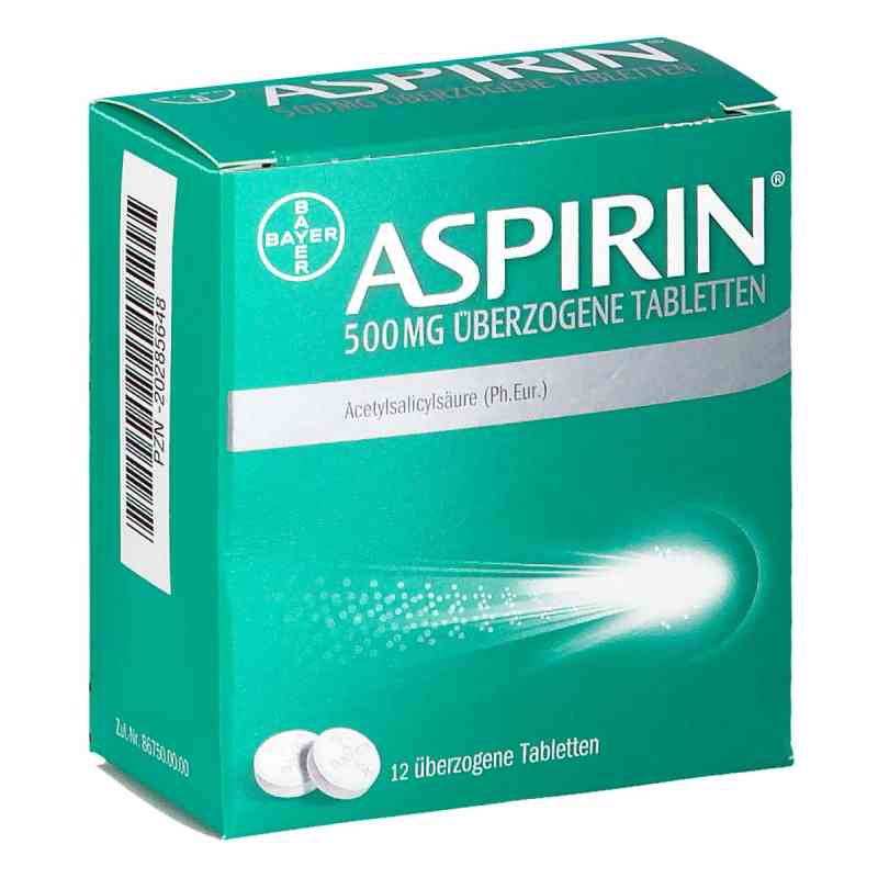 Aspirin 500 Mg überzogene Tabletten 12 stk von Bayer Vital GmbH PZN 20285648