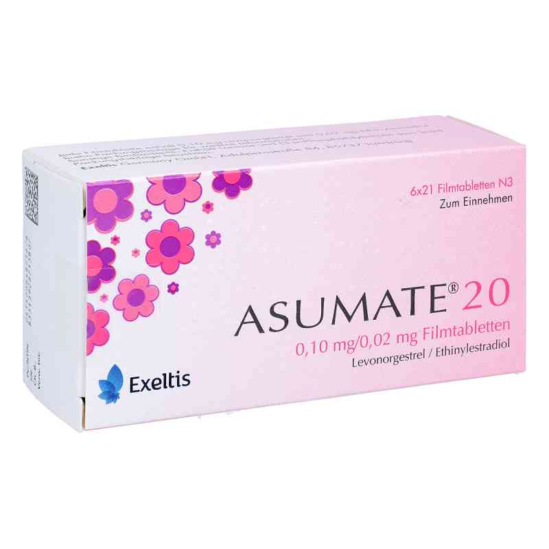 Asumate 20 0,1 mg/0,02 mg Filmtabletten 6X21 stk von Exeltis Germany GmbH PZN 06482187