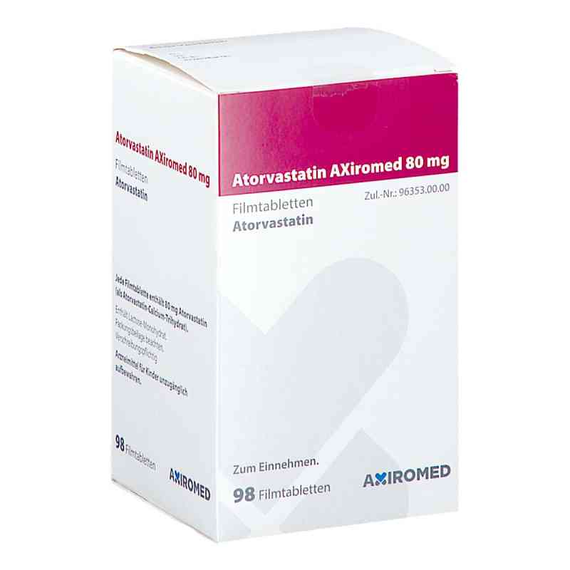 Atorvastatin Axiromed 80 Mg Filmtabletten Dose 98 stk
