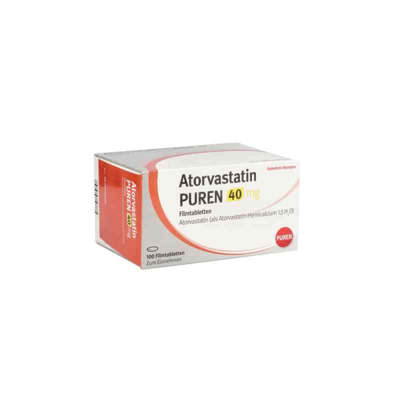 Atorvastatin Puren 40 mg Filmtabletten 100 stk von PUREN Pharma GmbH & Co. KG PZN 11297351