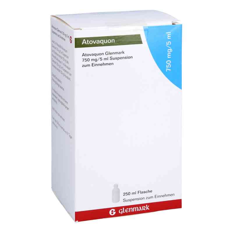 Atovaquon Glenmark 750 mg/5 ml Suspension zur, zum Einn. 250 ml von Glenmark Arzneimittel GmbH PZN 16333962