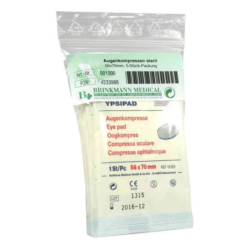 Augenkompressen steril 56x70mm 5 stk von Brinkmann Medical ein Unternehmen der Dr. Junghans PZN 04233988
