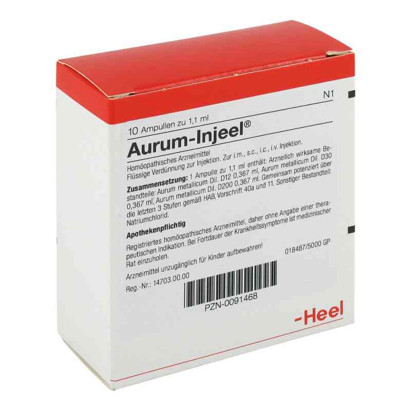 Aurum Injeel Ampullen 10 stk von Biologische Heilmittel Heel GmbH PZN 00091468