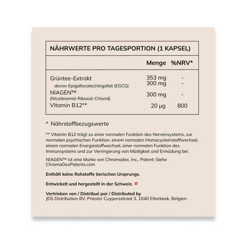 AVEA NAD Vitaliser Capsules (30 Capsules) - NAD Supplement For Reduction In Skin & Body Ageing - Natural Source Of NAD Anti Oxidant With Vitamin B12 & Green Tea Extract For Energy