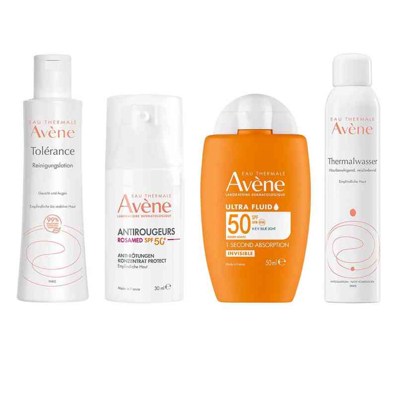 Avène Set: Sanfte Reinigung, Pflege & hoher Sonnenschutz 1 Set von PIERRE FABRE DERMO KOSMETIK GmbH PZN 08105336