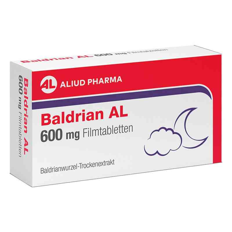 Baldrian AL 600 mg Filmtabletten bei leichter Nervosität und Sch 30 stk von ALIUD Pharma GmbH PZN 19645923