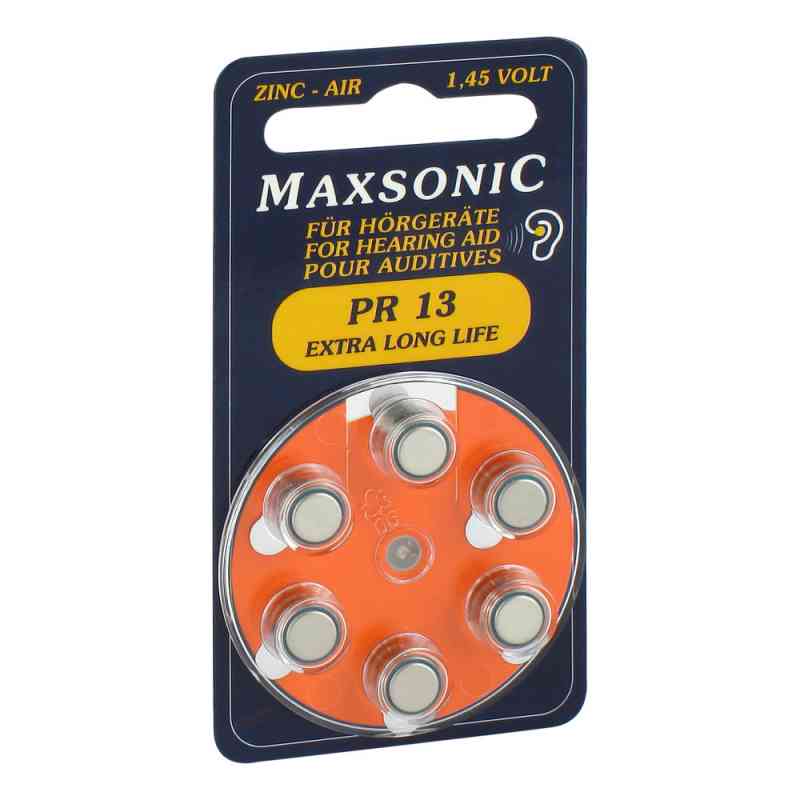 Batterien für Hörgeräte Maxsonic Pr13 6 stk von Vielstedter Elektronik PZN 02191139