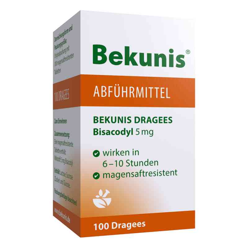Bekunis Dragees Bisacodyl 5mg 100 stk von Hansa Naturheilmittel GmbH PZN 06189085