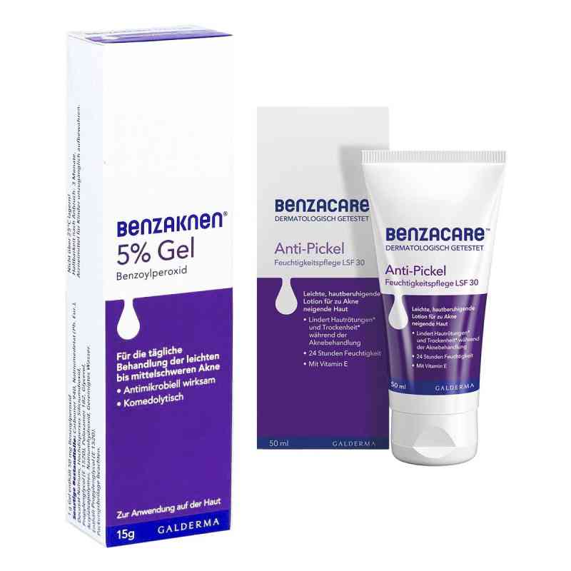 Benzaknen 5% + Benzacare Anti-Pickel Feuchtigkeitspflege SPF 30 1 stk von Galderma Laboratorium GmbH PZN 08105141