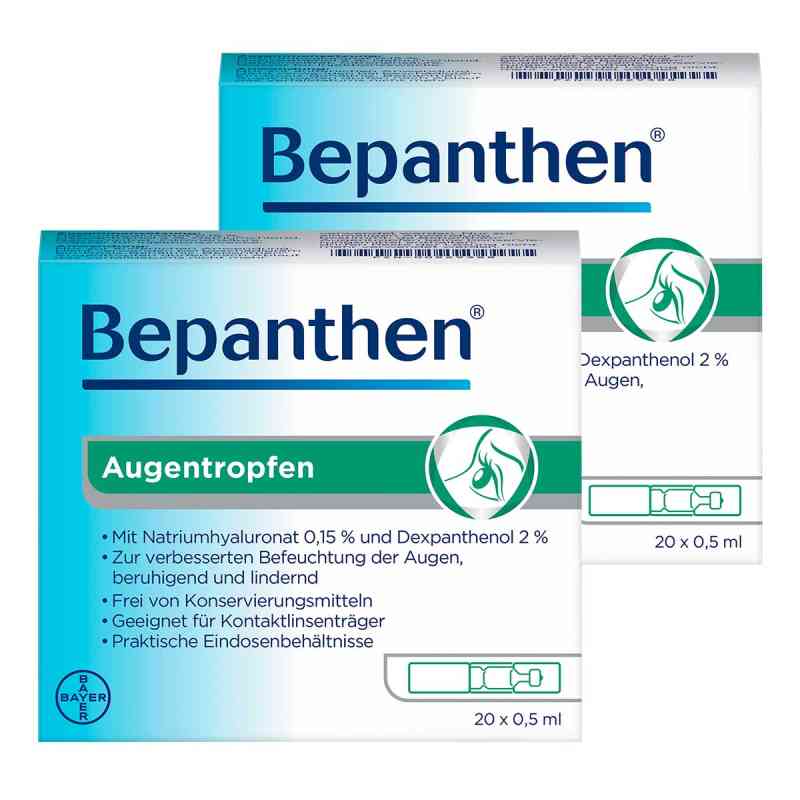 Bepanthen Augentropfen 2x20X0.5 ml von Bayer Vital GmbH PZN 08101720