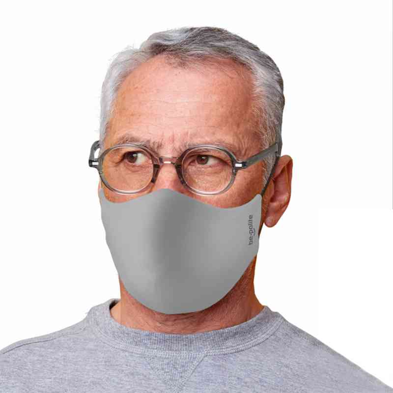 Bepolite Maske antibakteriell Brille hellgrau 1 stk von CCS Germany GmbH PZN 16925651