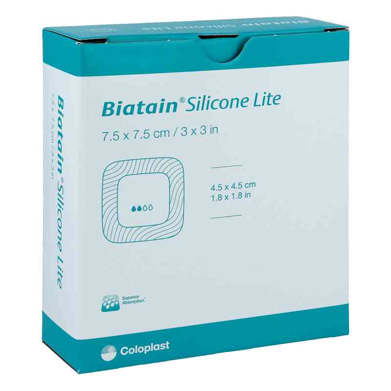 Biatain Silicone Lite Schaumverband 7,5x7,5 cm 10 stk von Coloplast GmbH PZN 03880639