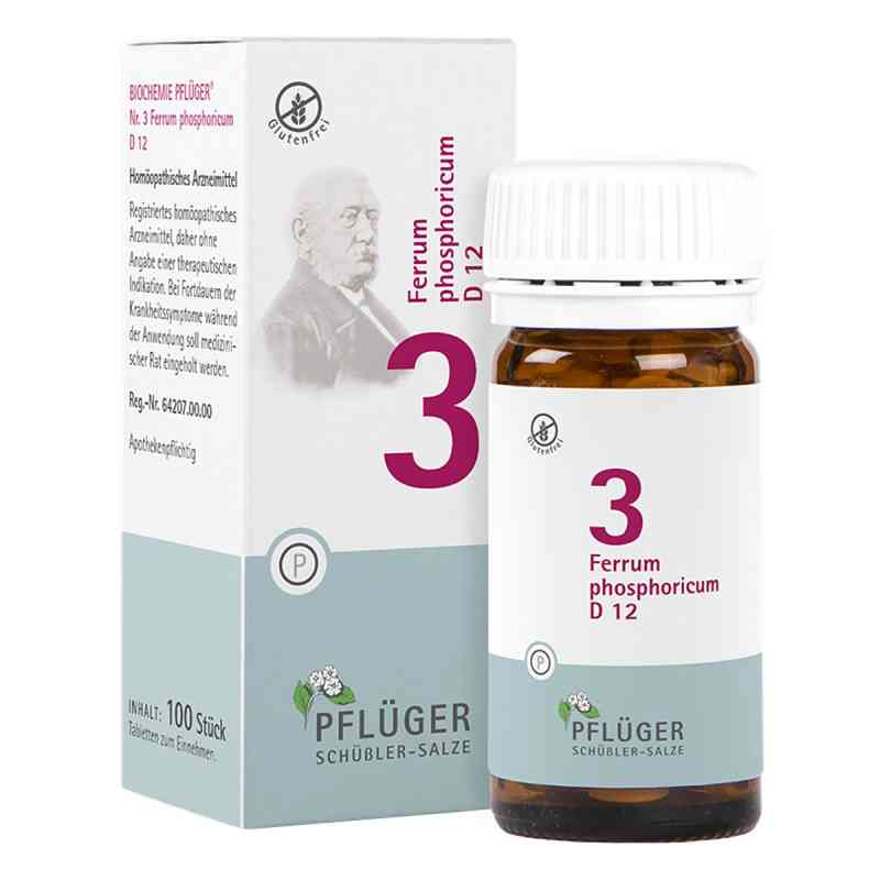 Biochemie Pflüger 3 Ferrum phosphoricum D12 Tabletten 100 stk von Homöopathisches Laboratorium Alexander Pflüger Gmb PZN 06318832