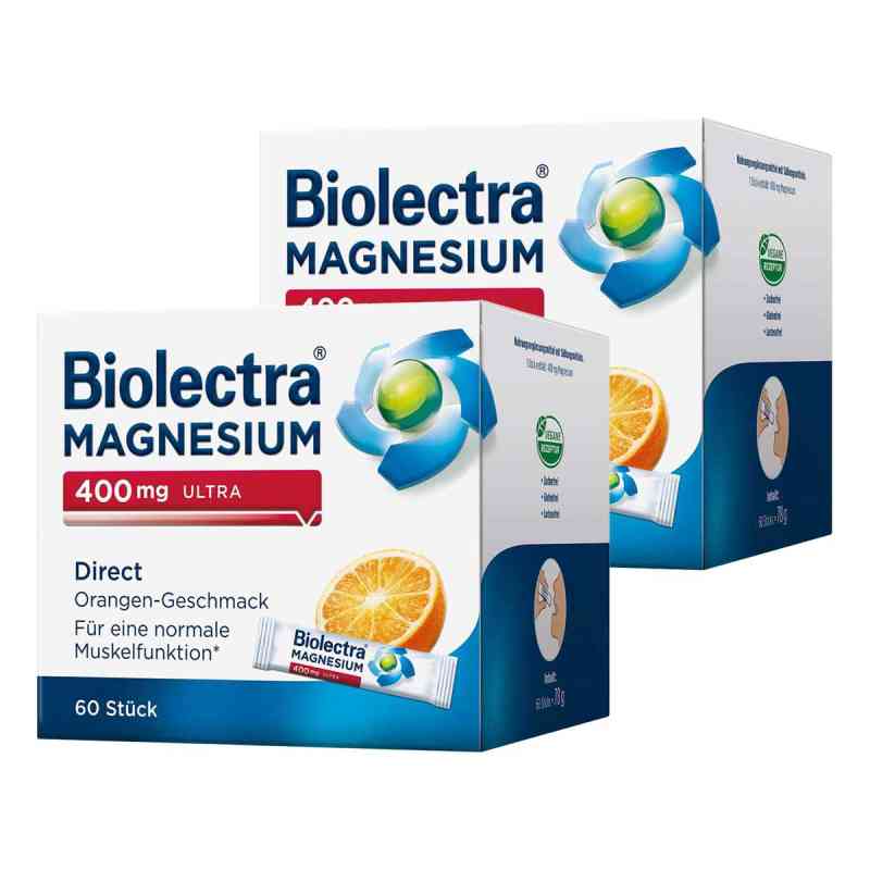 Biolectra Magnesium 400 mg Ultra Direct Orange 2x60 stk von HERMES Arzneimittel GmbH PZN 08106036