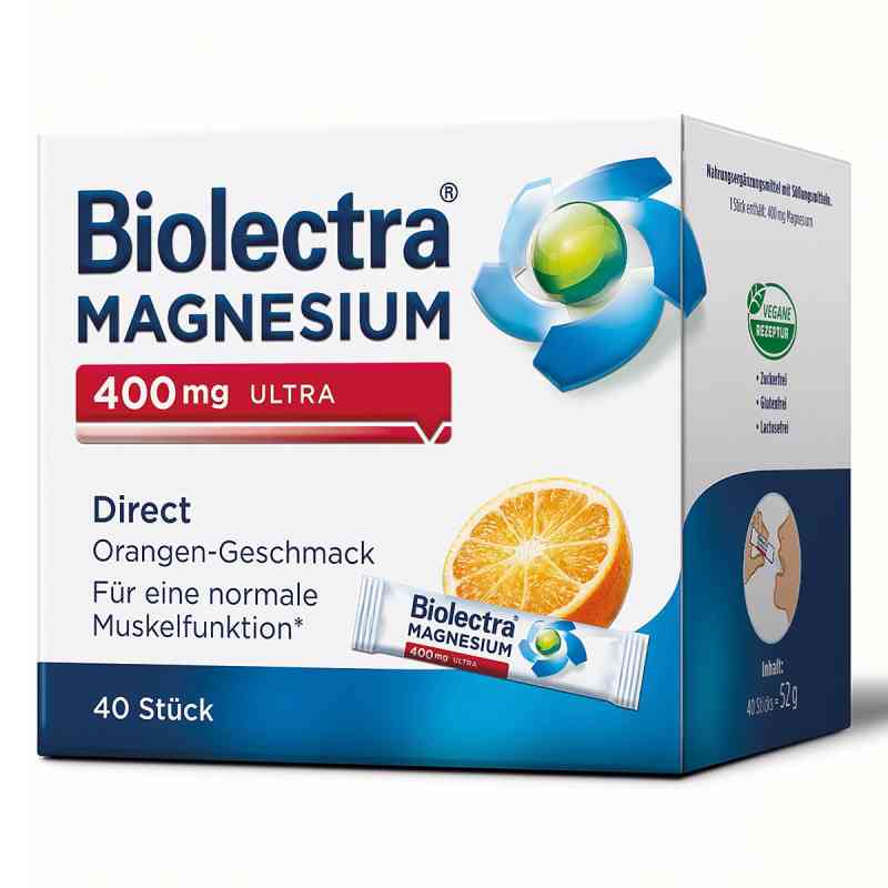 Biolectra Magnesium 400 mg Ultra Direct Orange 40 stk von HERMES Arzneimittel GmbH PZN 10252180