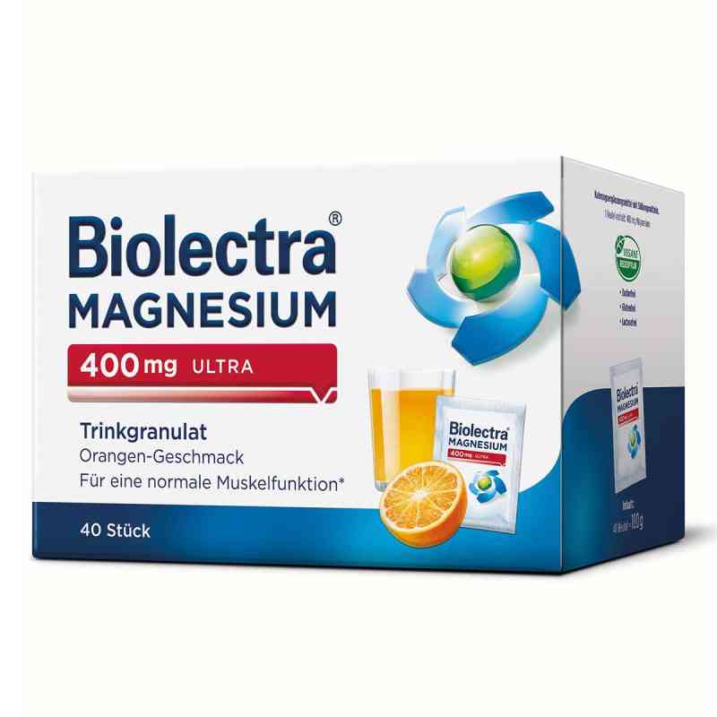 Biolectra Magnesium 400 mg Ultra Trinkgranulat Orange 40 stk von HERMES Arzneimittel GmbH PZN 10914528