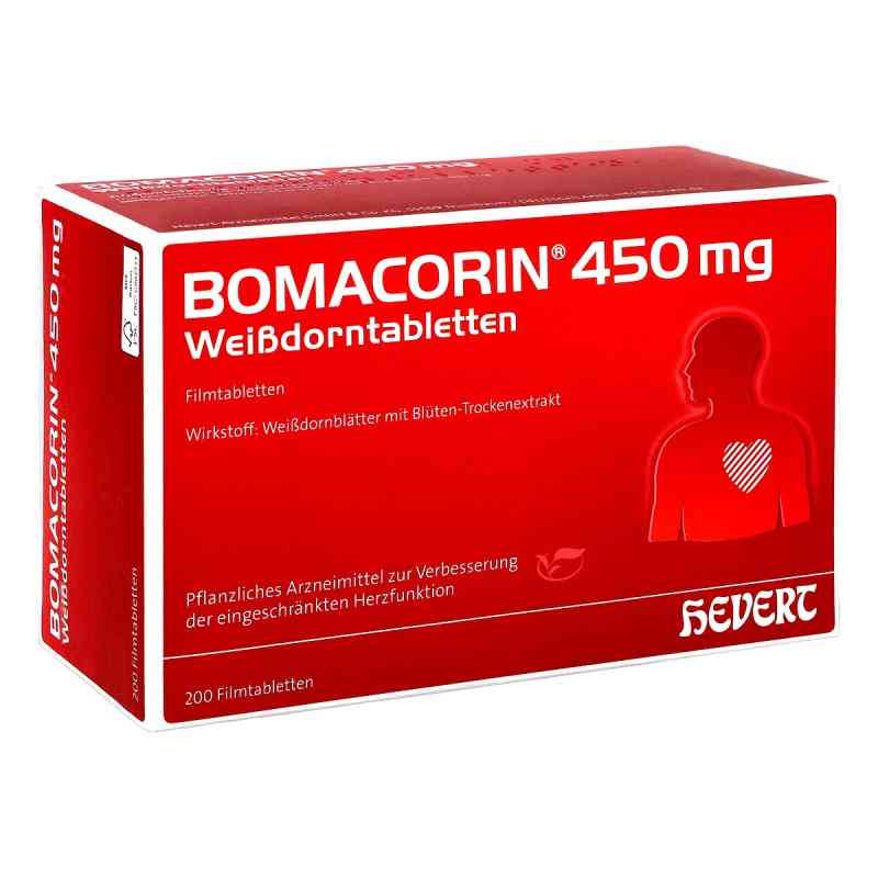 Bomacorin 450 mg Weissdorntabletten 200 stk von Hevert Arzneimittel GmbH & Co. K PZN 13751601