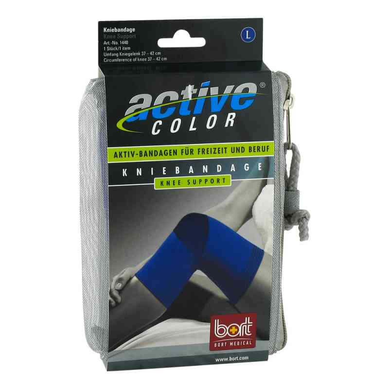 Bort Activecolor Kniebandage large blau 1 stk von Bort GmbH PZN 06914586