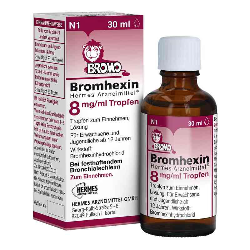 Bromhexin Hermes Arzneimittel 8 mg/ml Tropfen 30 ml von HERMES Arzneimittel GmbH PZN 16260513