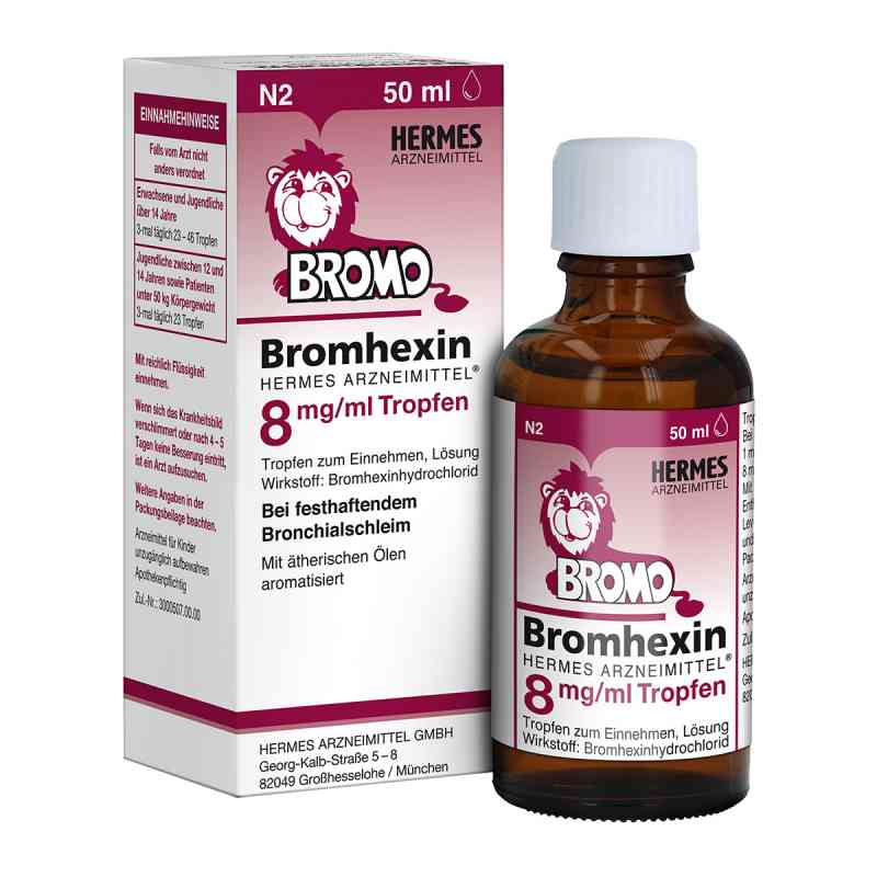 Bromhexin Hermes Arzneimittel 8 mg/ml Tropfen 50 ml von HERMES Arzneimittel GmbH PZN 16260536