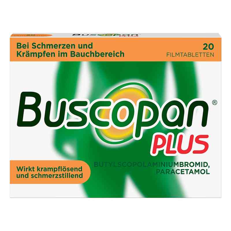 Buscopan PLUS Filmtabletten bei Bauchschmerzen & Regelschmerzen 20 stk von A. Nattermann & Cie GmbH PZN 02483617