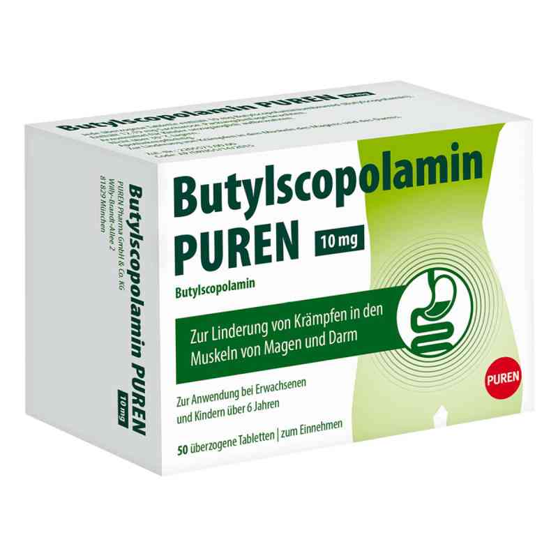 Butylscopolamin Puren 10 Mg überzogene Tab. 50 stk von PUREN Pharma GmbH & Co. KG PZN 17606563