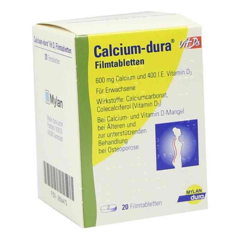 Calcium Dura Vit D3 Filmtabletten 20 stk von Mylan Healthcare GmbH PZN 02654473