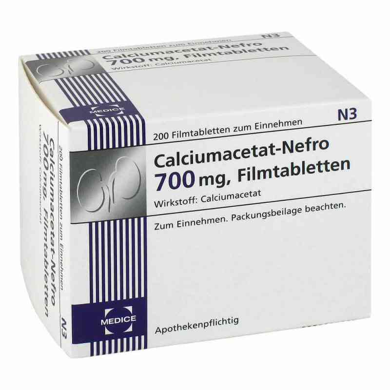 Calciumacetat Nefro 700 mg Filmtabletten 200 stk von MEDICE Arzneimittel Pütter GmbH&Co.KG PZN 04133229