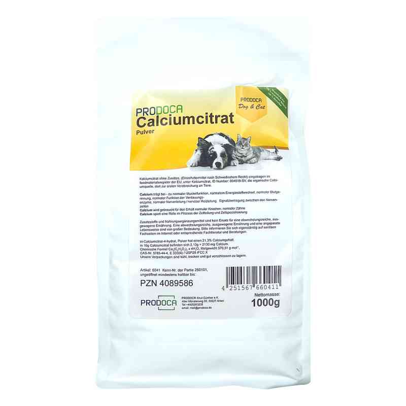 Calciumcitrat veterinär Pulver 1000 g von PRODOCA Knut Günther e.K. PZN 04089586