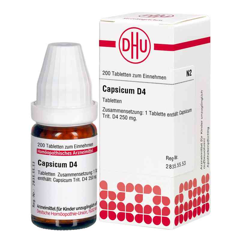 Capsicum D4 Tabletten 200 stk von DHU-Arzneimittel GmbH & Co. KG PZN 04210272