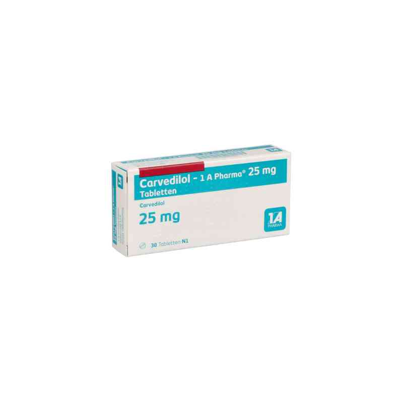 Carvedilol-1A Pharma 25mg 30 stk von 1 A Pharma GmbH PZN 00819094